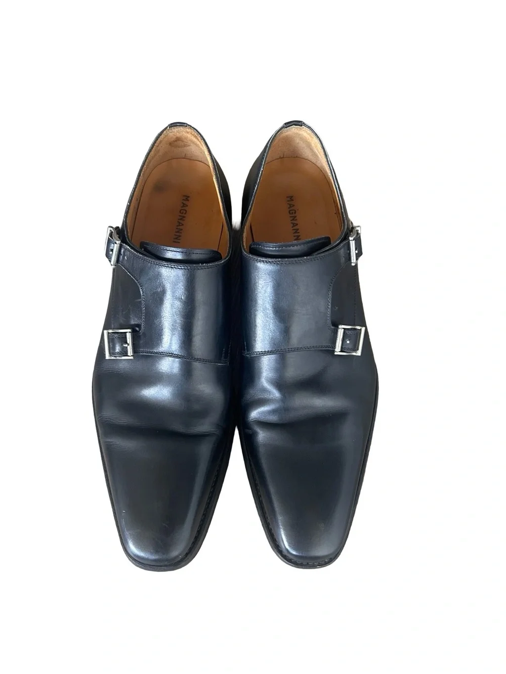 Magnanni Black Double Monk Strap Dress Shoes - Picture 5 of 12